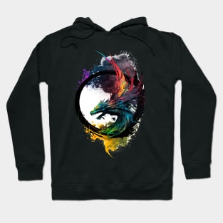 Colorful Dragon Painting Hoodie